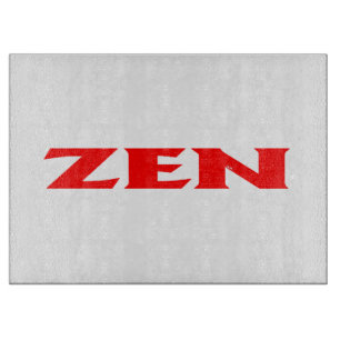 Planche À Découper Plateau de coupe en verre blanc rouge zen
