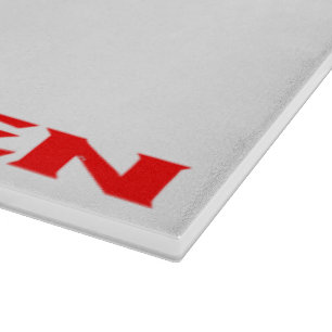 Planche À Découper Plateau de coupe en verre blanc rouge zen