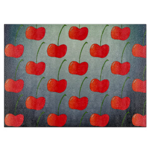 Planche À Découper Plateau de coupe en verre Cherry de style vintage