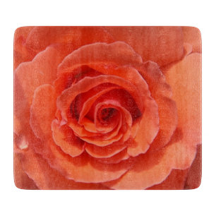 Planche À Découper Plateau de coupe en verre décoratif rose