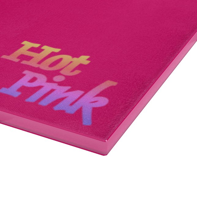 Planche À Découper Plateau de coupe en verre fuchsia rose chaud (Coin)
