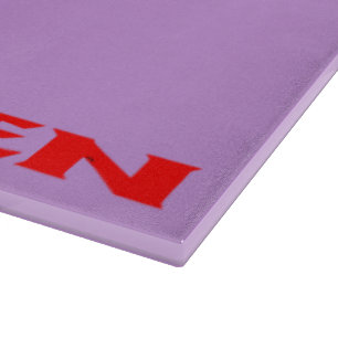 Planche À Découper Plateau de coupe en verre lilas rouge zen