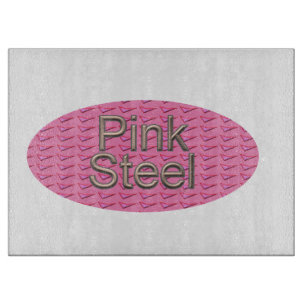 Planche À Découper Plateau de coupe en verre rose