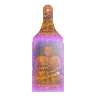 Planche À Découper plateau de coupe en verre violet aura buddha