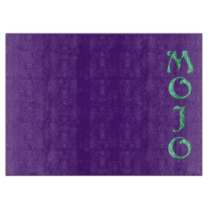 Planche À Découper Plateau de coupe en verre violet mojo
