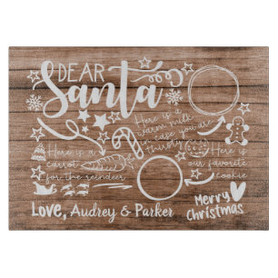 Planche À Découper Plateau Père Noël Personnalisé Pour Les Soirées De