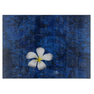 Planche À Découper Plumeria Fleur Blanche Motif Floral