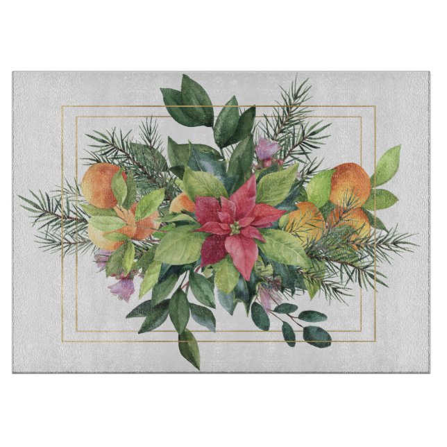 Planche À Découper Poinsététie, Oranges, Evergreens Glorieux (Devant)