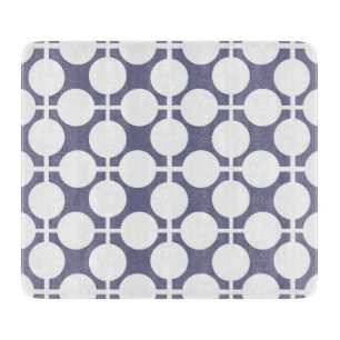 Planche À Découper pois blanc gris et motif