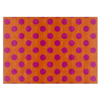 Planche À Découper Pois Fuchsia orange