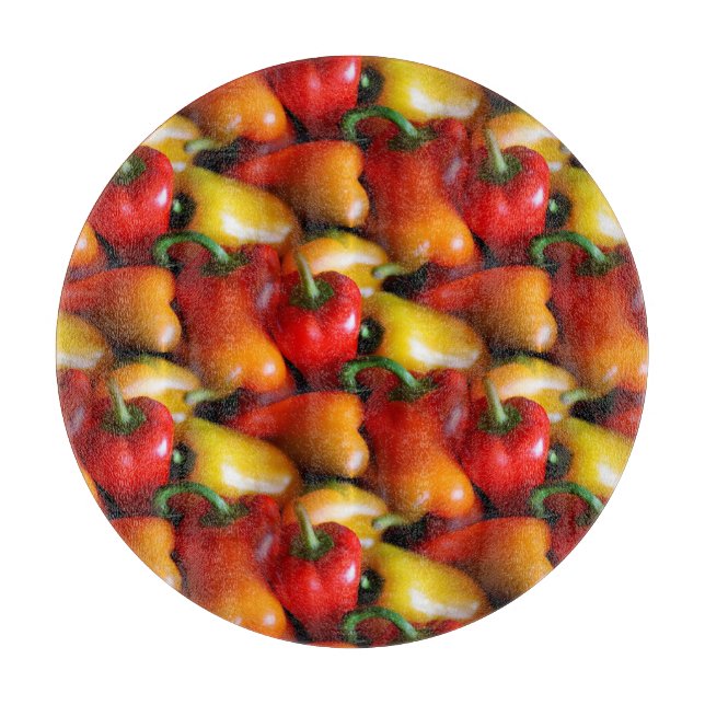 Planche À Découper Poivrons rouges et jaunes (Devant)