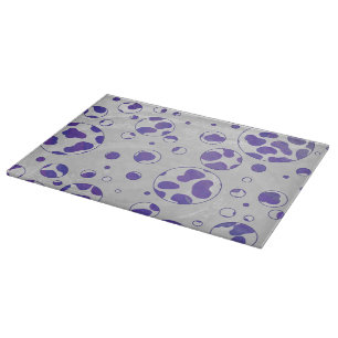 Planche À Découper Polka blanc et violet dalmate