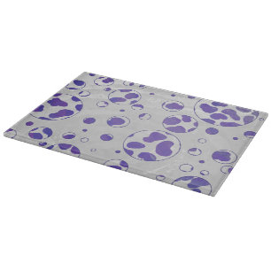 Planche À Découper Polka blanc et violet dalmate