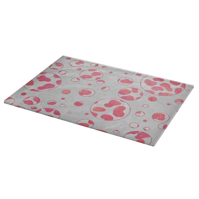 Planche À Découper Polka Dot Dalmatie rose et blanc (Coin)