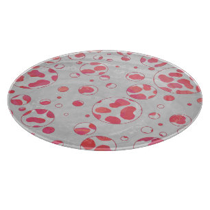 Planche À Découper Polka Dot Dalmatie rose et blanc