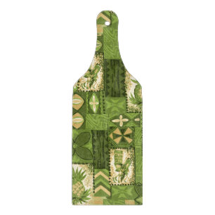 Planche À Découper Pomaika’i Tiki Tapa Vintage Hawaïen