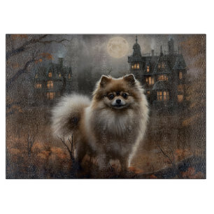 Planche À Découper Pomeranian Halloween Épouvantable