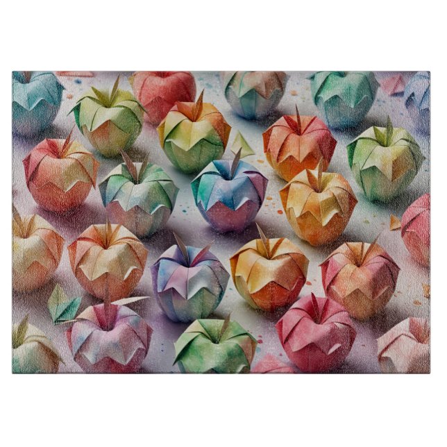 Planche À Découper Pommes Origami (Devant)