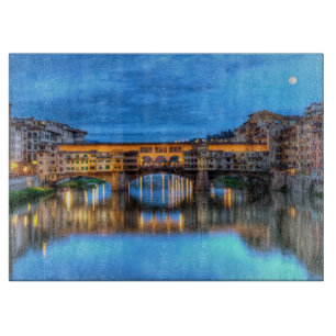 Planche À Découper Pont Ponte Vecchio à Florence, Italie