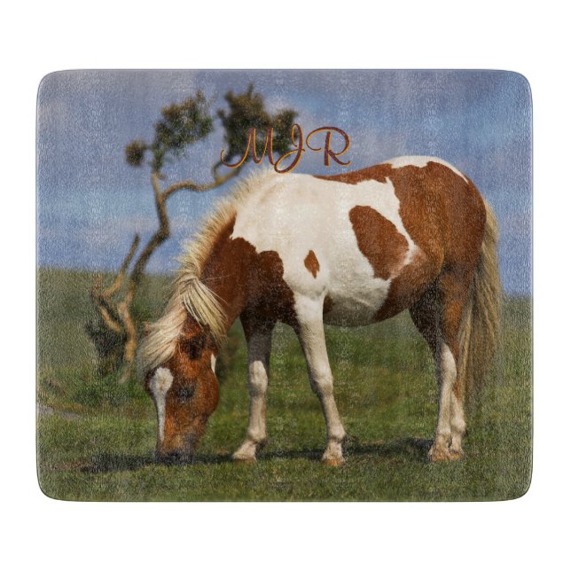 Planche À Découper Pony sauvage mignon sur Dartmoor (Devant)