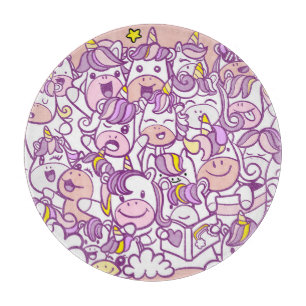 Planche À Découper Pony Unicorn mignon : Collection de Doodles magiqu