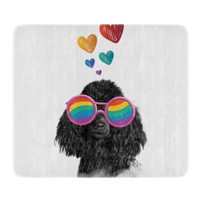Planche À Découper Poodle Dog with Hearts Saint-Valentin (Devant)