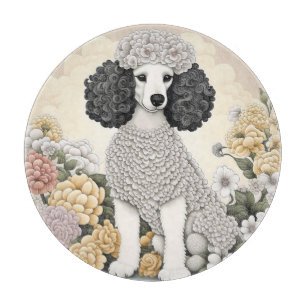 Planche À Découper Poodle en Fleurs Whimsical