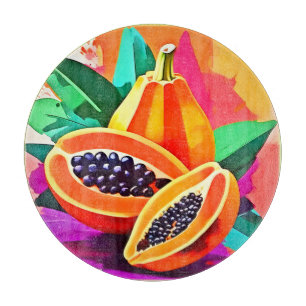 Planche À Découper Pop Art Papaya découpé