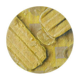 Planche À Découper popsicle à cône de crème glacée jaune