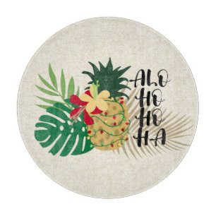 Planche À Découper Porte d'ananas tropicale hawaïenne ALO-HO-HA-HA
