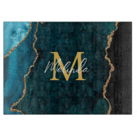 Porte en marbre bleu turquoise et or