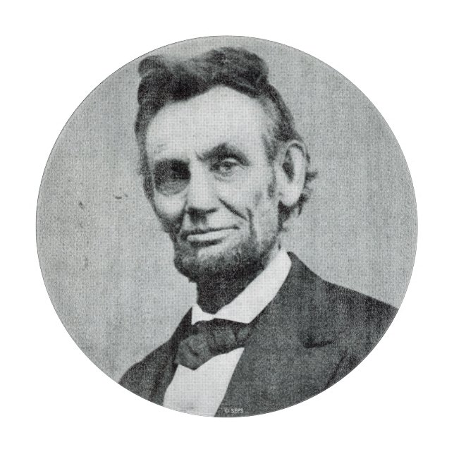 Planche À Découper Portrait d'Abe Lincoln 1 (Devant)