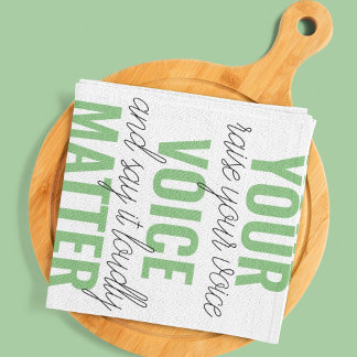 Planche À Découper Positive Green Your Voice Matter Motivation Citati