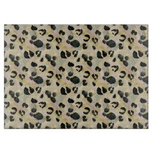 Planche À Découper Poster de animal Cheetah Noir, Or