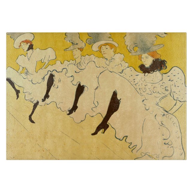 Planche À Découper Poster de la fille dansante Jaune Toulouse Lautrec (Devant)