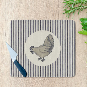 Planche À Découper Poulet vintage Et Bouton