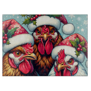 Planche À Découper Poulets de Noël