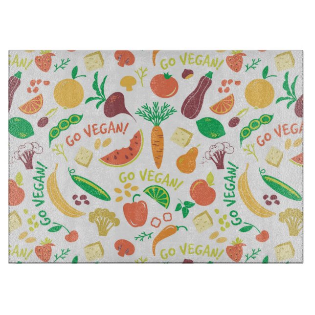 Planche à découper pour fruits et légumes vegan (Devant)