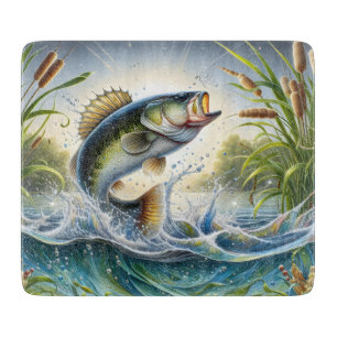 Planche à découper pour poisson achigan