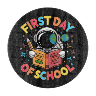 Planche À Découper Premier jour d'école Astronaute Espace Retour à l'