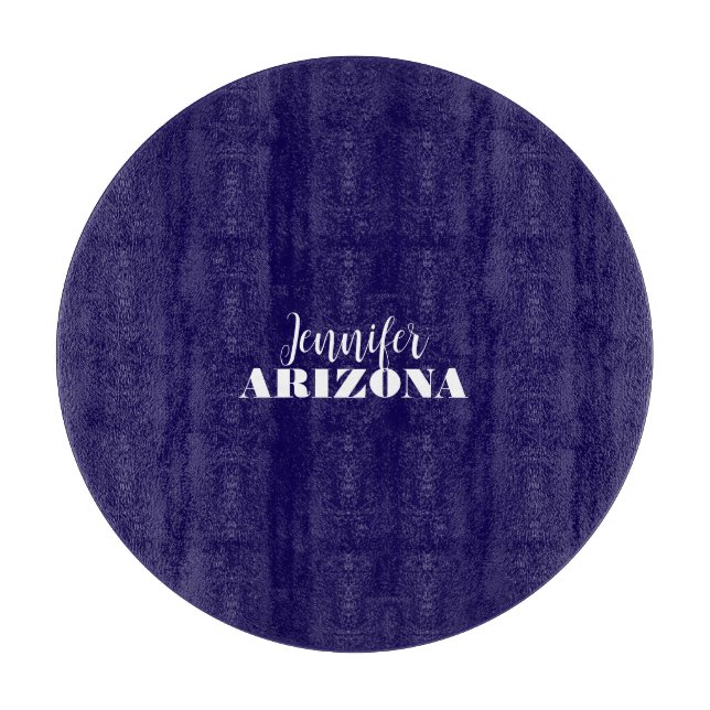 Planche À Découper Professionnel élégant moderne minimaliste bleu fon (Devant)