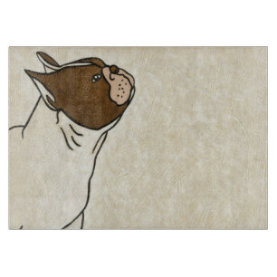 Planche À Découper Profil de French Bulldog En tête