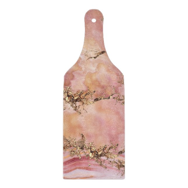 Planche À Découper quartz rose et marbre rose pastel (Devant)
