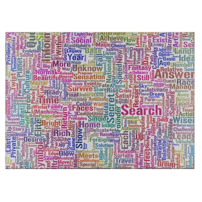 Planche À Découper Question Apprendre Nuage MotssTexte Motif Message (Devant)