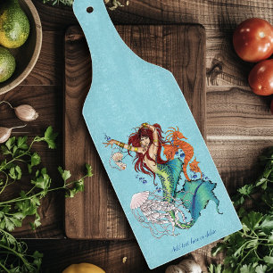 Planche À Découper Queue Turquoise de sirène d'Imaginaire