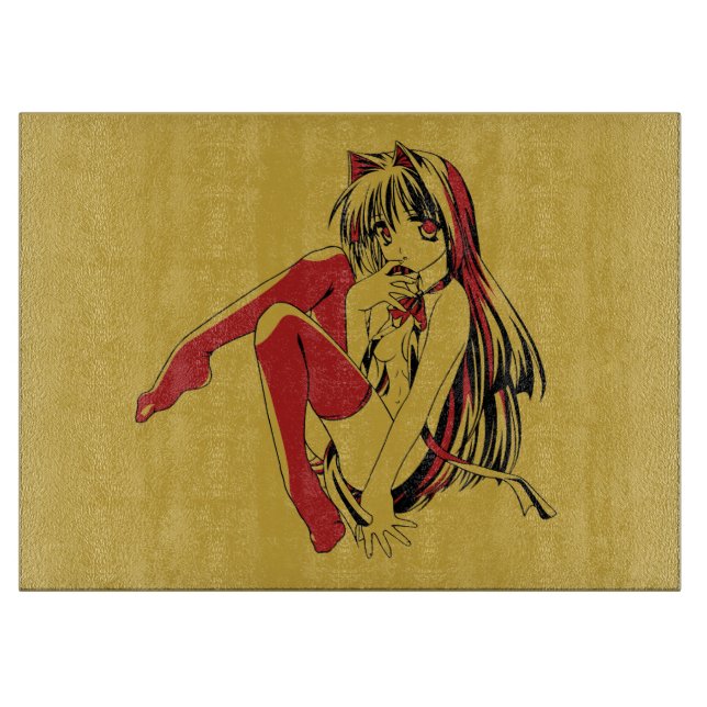 Planche À Découper R & B Manga, Neko Catgirl Furry Loli Anime (Devant)
