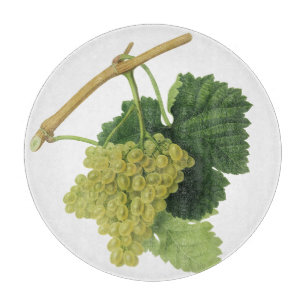 Planche À Découper Raisins de vin blanc sur la vigne, fruits alimenta