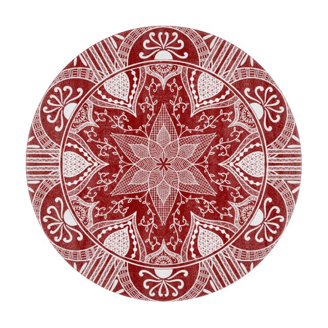 Planche À Découper Raspberry Mandala (Devant)