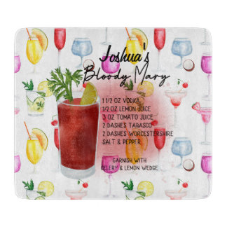 Planche À Découper Recette Cocktail Bloody Mary personnalisée