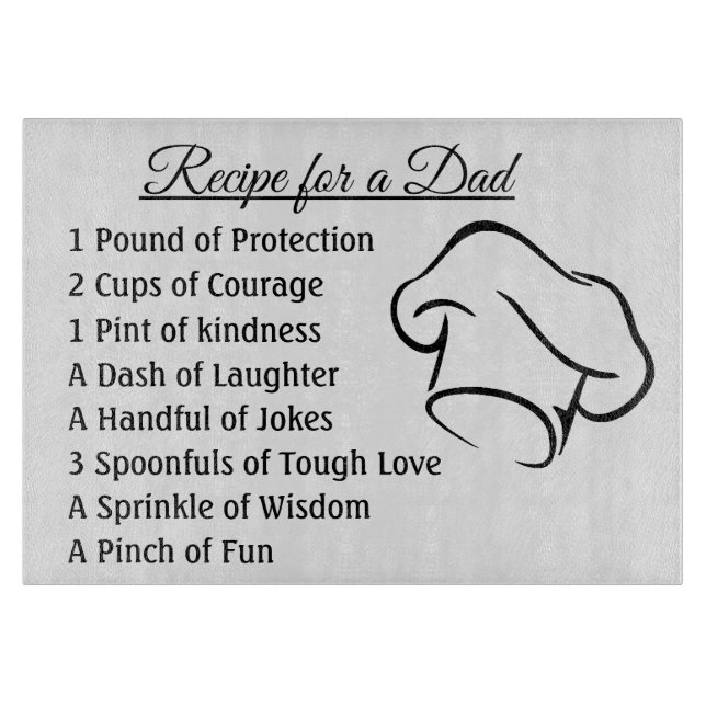 Planche À Découper Recette pour papa (Devant)